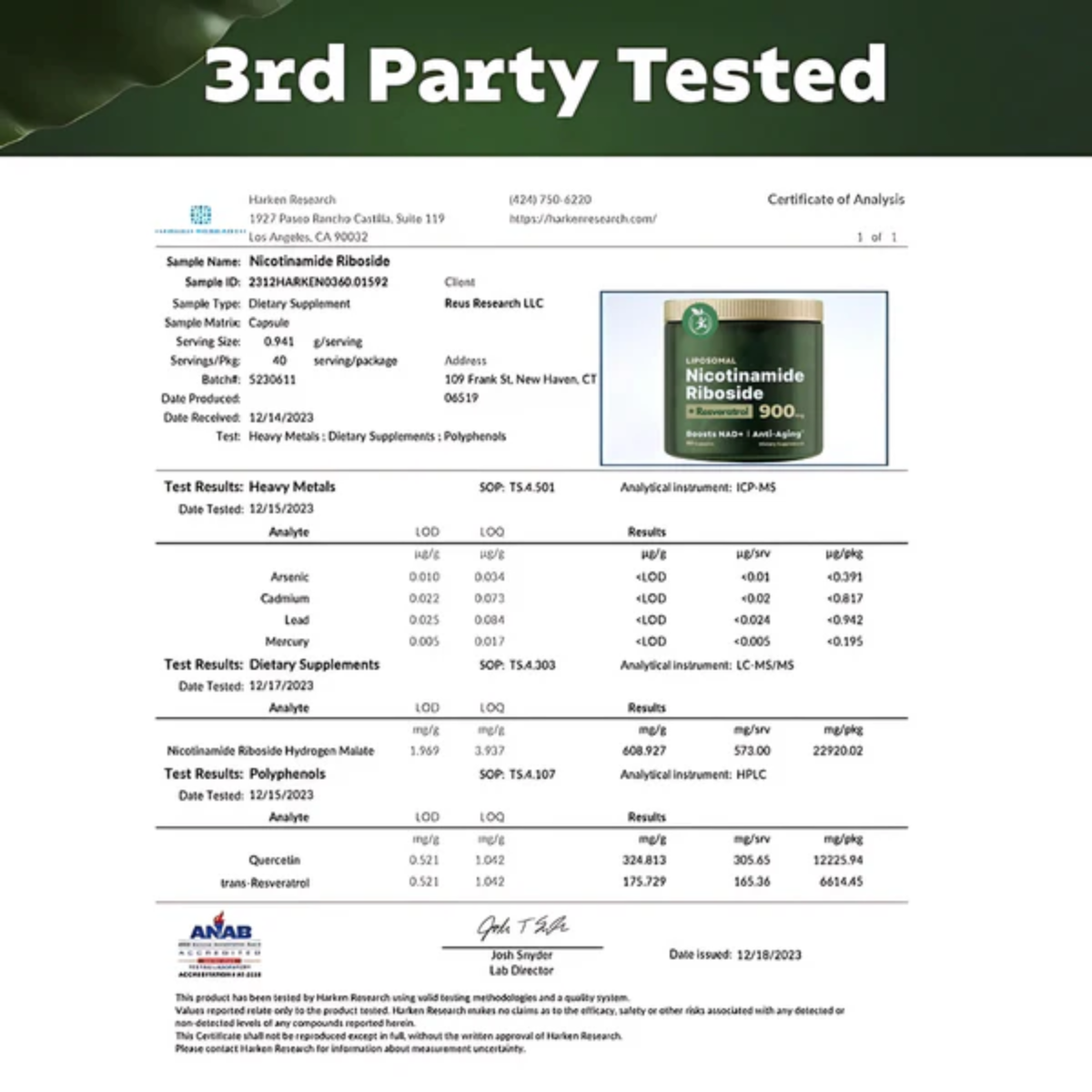 NAD+ Advanced™ - Nicotinamide Riboside + Resveratrol